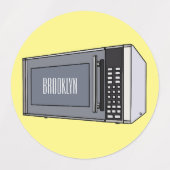 Afbeelding microgolf cartoon labels (Design 2)