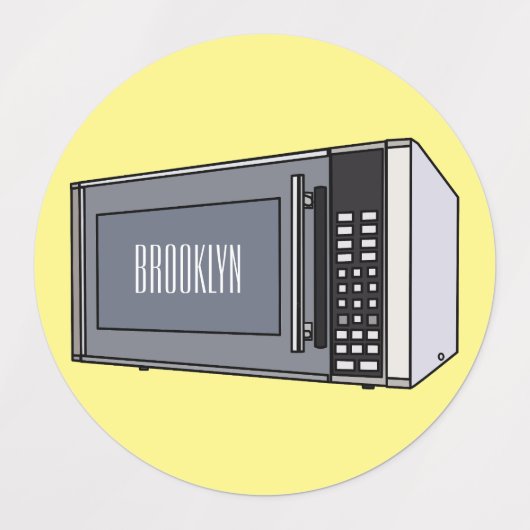 Afbeelding microgolf cartoon labels (Design 1)