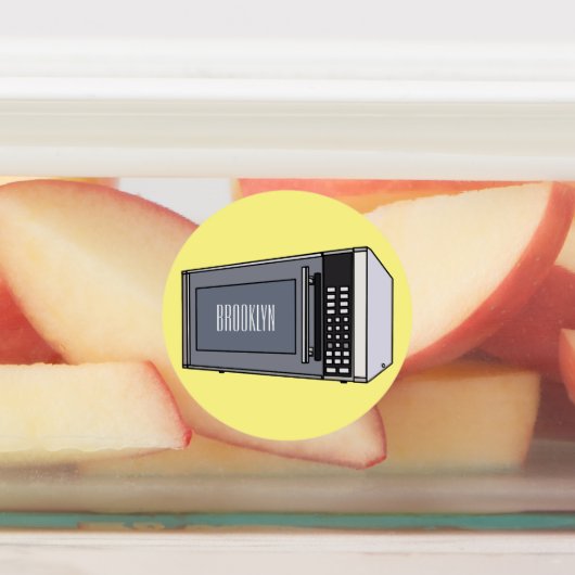 Afbeelding microgolf cartoon labels (Aangebracht)