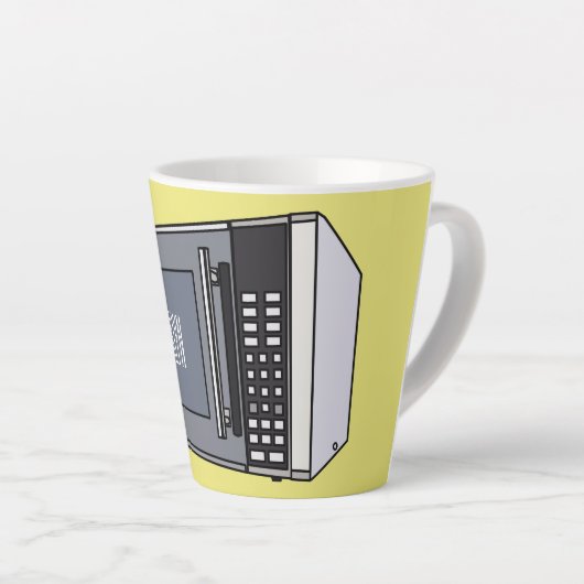 Afbeelding microgolf cartoon latte mok (Rechterhoek)