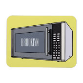 Afbeelding microgolf cartoon magneet (Horizontaal)