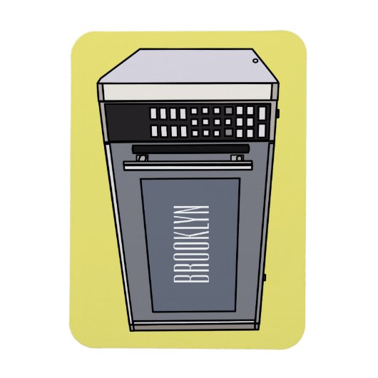 Afbeelding microgolf cartoon magneet (Verticaal)