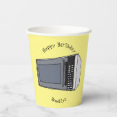 Afbeelding microgolf cartoon papieren bekers (Achterkant)