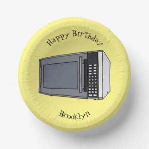 Afbeelding microgolf cartoon papieren kommen