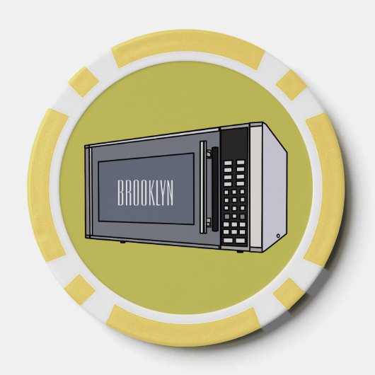 Afbeelding microgolf cartoon poker chips (Achterkant)