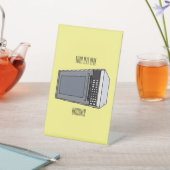 Afbeelding microgolf cartoon reclamebord met voetstuk (Insitu)