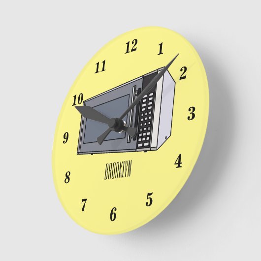 Afbeelding microgolf cartoon ronde klok (Hoek)