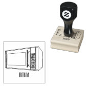 Afbeelding microgolf cartoon rubberstempel (Gestempeld)