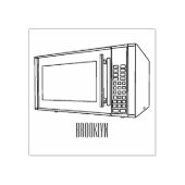 Afbeelding microgolf cartoon rubberstempel (Afrduk)