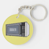 Afbeelding microgolf cartoon sleutelhanger (Achterkant)