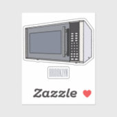 Afbeelding microgolf cartoon sticker (Vel)