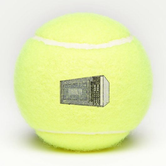 Afbeelding microgolf cartoon tennisballen (Achterkant)