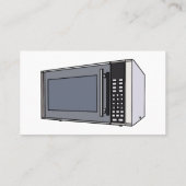 Afbeelding microgolf cartoon visitekaartje (Achterkant)