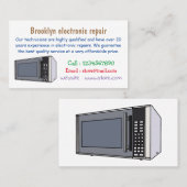 Afbeelding microgolf cartoon visitekaartje (Voorkant / Achterkant)