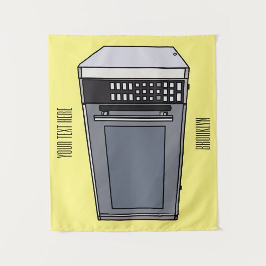 Afbeelding microgolf cartoon wandkleed (Voorkant)