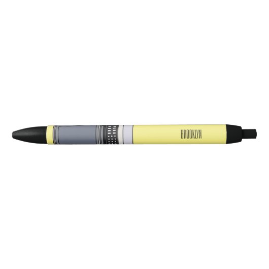 Afbeelding microgolf cartoon zwarte inkt pen (Voorkant)