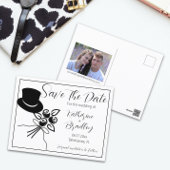 Afbeelding minimalistisch script opslaan Datum Briefkaart