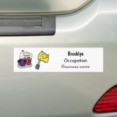 Afbeelding mixer cartoon bumpersticker (Op auto)