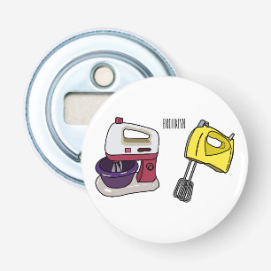 Afbeelding mixer cartoon button flesopener