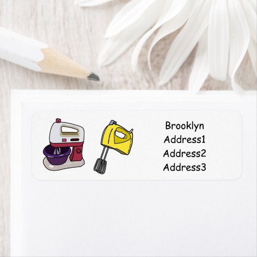 Afbeelding mixer cartoon etiket (Insitu)