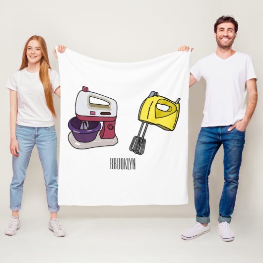 Afbeelding mixer cartoon fleece deken (In situ)
