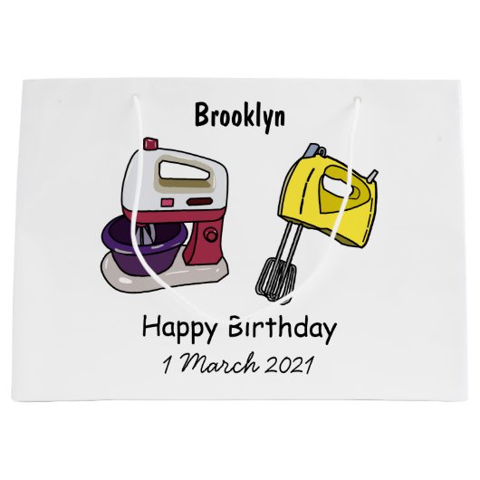 Afbeelding mixer cartoon groot cadeauzakje (Voorkant)