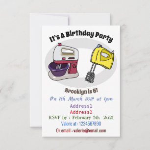 Afbeelding mixer cartoon kaart