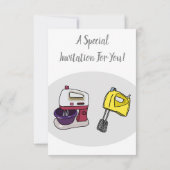 Afbeelding mixer cartoon kaart (Achterkant)