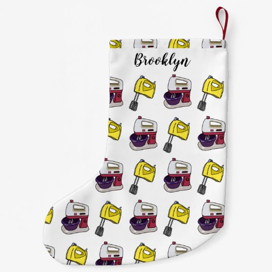 Afbeelding mixer cartoon kleine kerstsok (Achterkant)