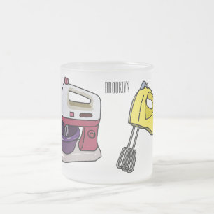 Afbeelding mixer cartoon matglas koffiemok