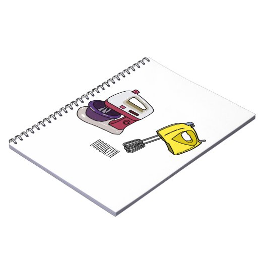 Afbeelding mixer cartoon notitieboek (Linkerzijde)