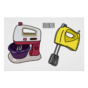 Afbeelding mixer cartoon perfect poster