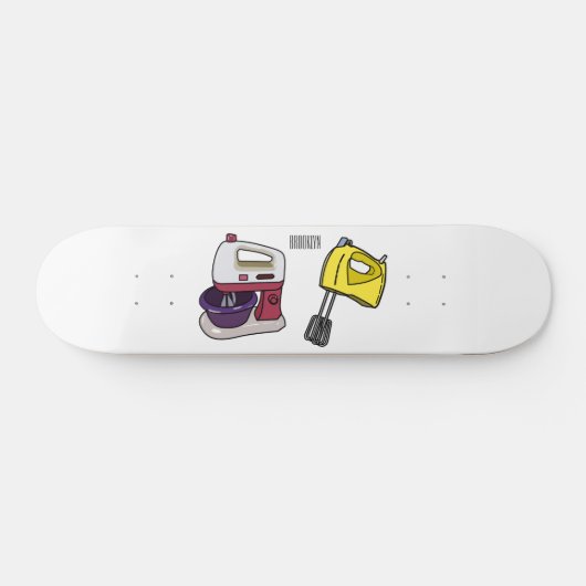 Afbeelding mixer cartoon persoonlijk skateboard (Horizontaal)