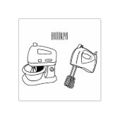 Afbeelding mixer cartoon rubberstempel (Afrduk)