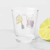 Afbeelding mixer cartoon shot glas (Achterkant)