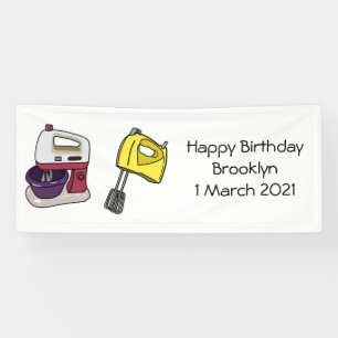 Afbeelding mixer cartoon spandoek