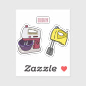 Afbeelding mixer cartoon sticker (Vel)