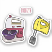 Afbeelding mixer cartoon sticker (Voorkant)