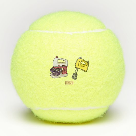 Afbeelding mixer cartoon tennisballen (Voorkant)