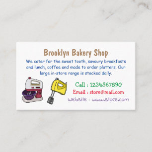 Afbeelding mixer cartoon visitekaartje