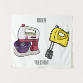 Afbeelding mixer cartoon wandkleed (Voorkant (horizontaal))