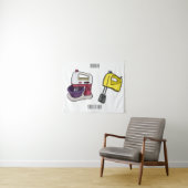 Afbeelding mixer cartoon wandkleed (In Situ (horizontaal))