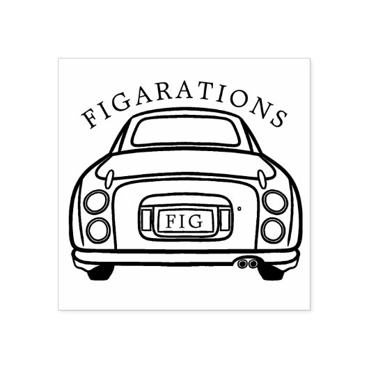 Afbeelding Monoline Figaro Auto Naam Rubber Stempe Rubberstempel (Afrduk)