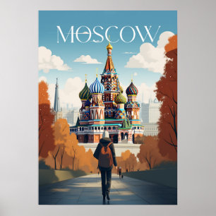Afbeelding - Moscow - Russia - Saint Basil's Cathe Poster
