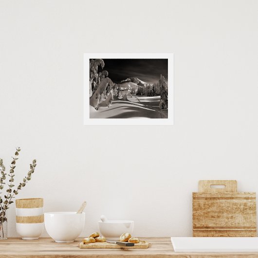  afbeelding, naar het winterdorp poster (Keuken)