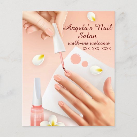 Afbeelding Nail Salon Winkelhandjes personaliseren Flyer (Voorkant)