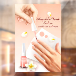 Afbeelding Nail Salon Winkelhandjes personaliseren Raamsticker