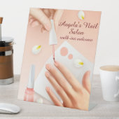 Afbeelding Nail Salon Winkelhandjes personaliseren Reclamebord Met Voetstuk (Insitu)