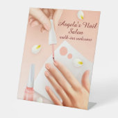 Afbeelding Nail Salon Winkelhandjes personaliseren Reclamebord Met Voetstuk (Voorkant)