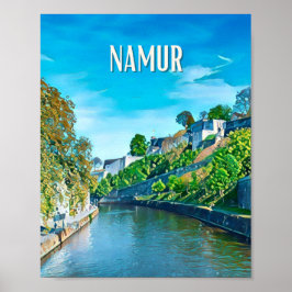 Afbeelding Namur België Foto van Vintage Poster